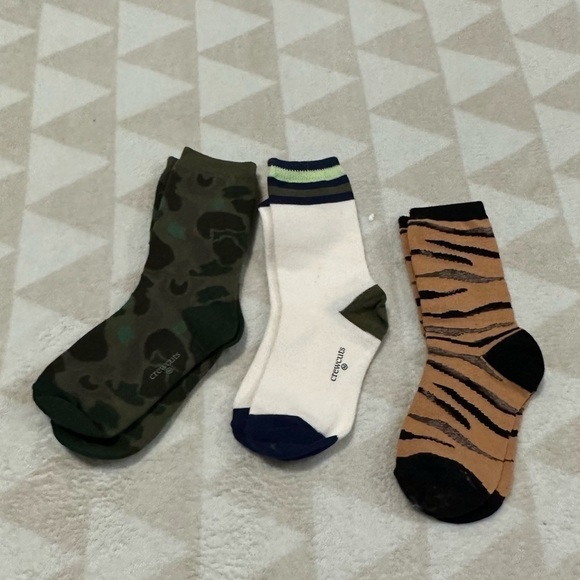 J crew kids 3 pack printed trouser socks camo zebra - Picture 1 of 2